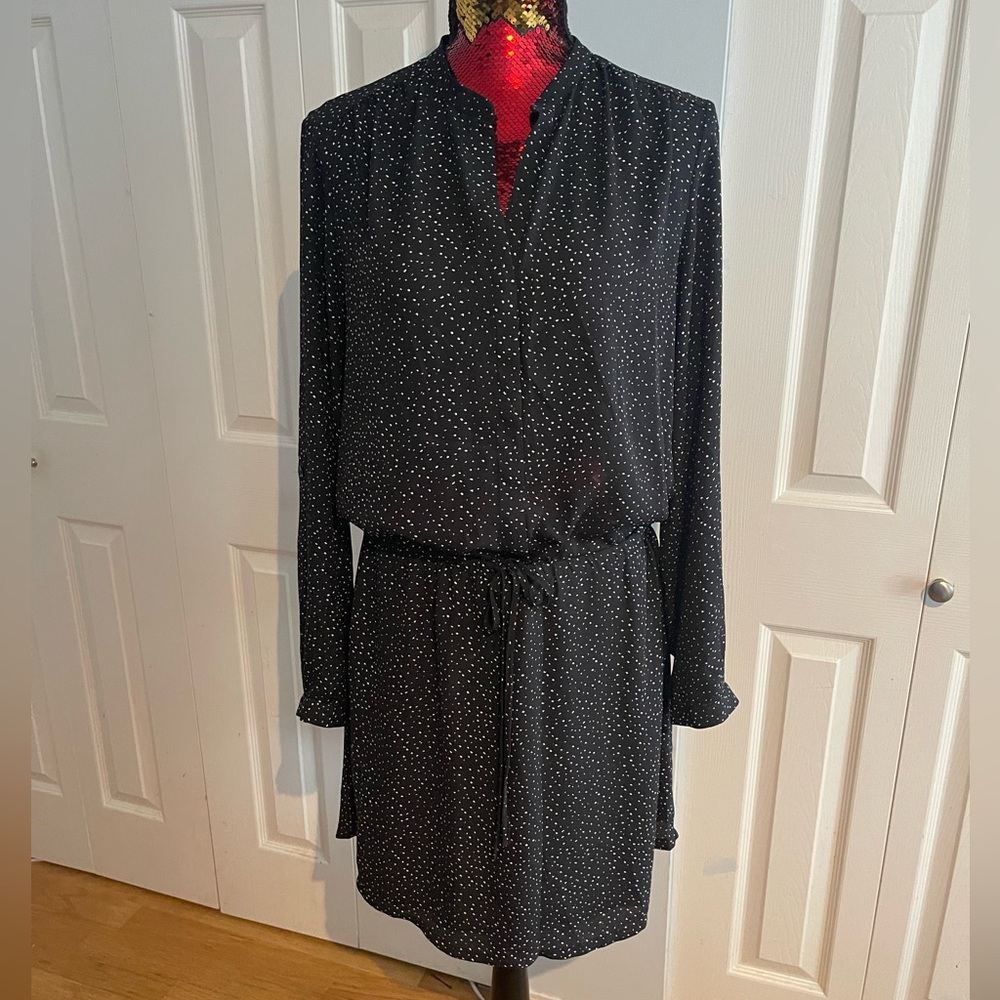 Long sleeve polka dot dress